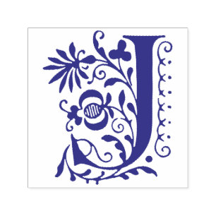 Tampon Auto-encreur Lettre J Monogramme Élégant Initial