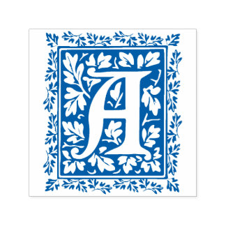 Tampon Auto-encreur Lettre manuscrite médiévale A Monogramme