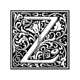 TAMPON AUTO-ENCREUR  LETTRE MONOGRAPHIQUE ALLOUAIRE Z