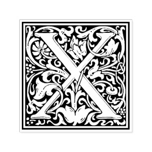 Tampon Auto-encreur Lettre William Morris X Timbre Floral victorien