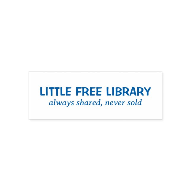 Tampon Auto-encreur Little Free Library Always Shared book (Design)