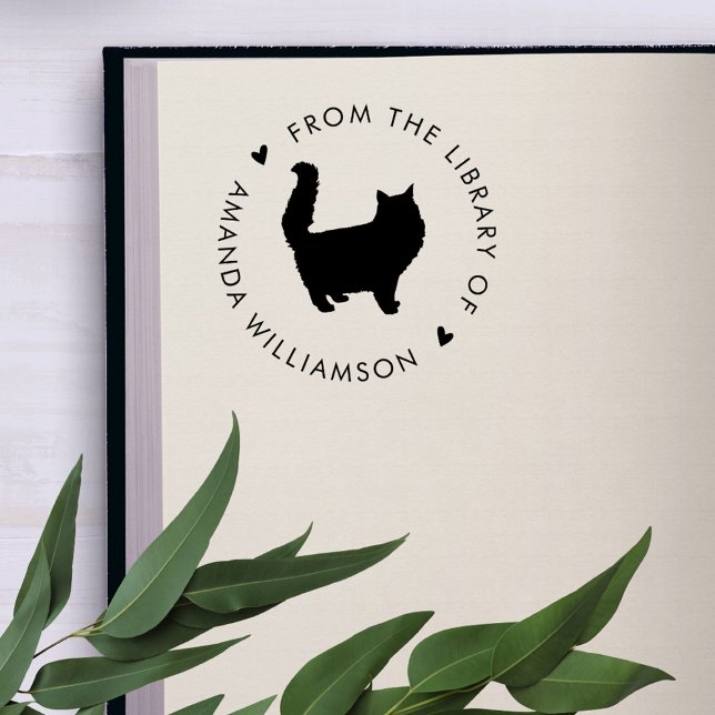 Tampon Auto-encreur Livre de bibliothèque personnalisée Amoureux des c (Créateur téléchargé)