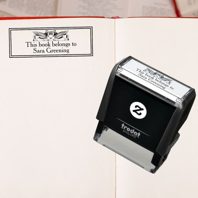 Tampon Auto-encreur Livre propriétaire imprimer livre bibliothèque liv (Créateur téléchargé)