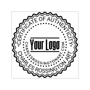 Tampon Auto-encreur Logo "Certificat d'authenticité" #6 Nom URL