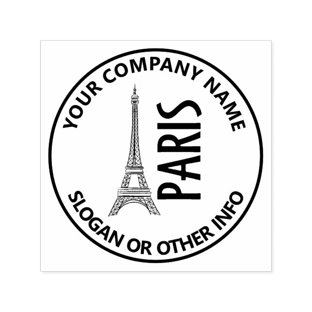 Tampon Auto-encreur Logo d'affaires personnalisé Paris Self-inking (Design)