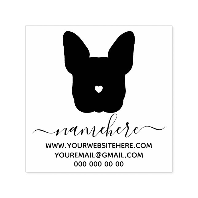 Tampon Auto-encreur Logo de la marque Bulldog (Design)