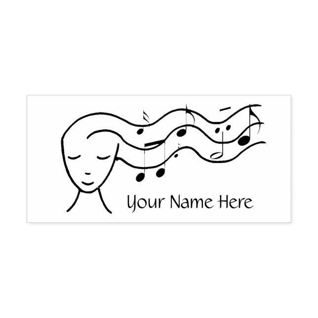 Tampon Auto-encreur logo de musique personnalisée (Design)