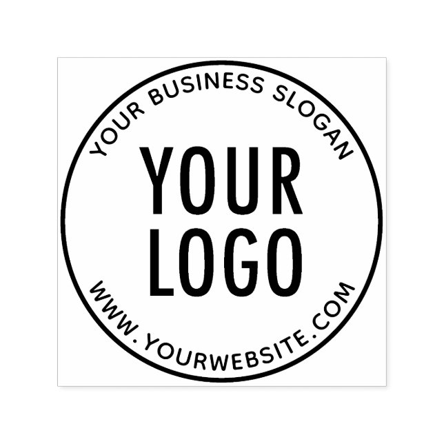 Tampon Auto-encreur Logo de votre entreprise Promotionnels Round Custo (Design)