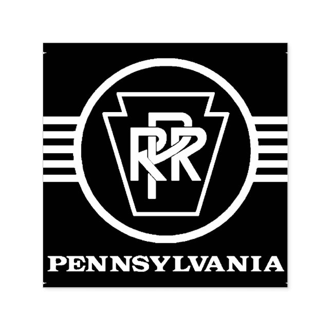 Tampon Auto-encreur Logo du chemin de fer de Pennsylvanie, Timbre d'en (Design)