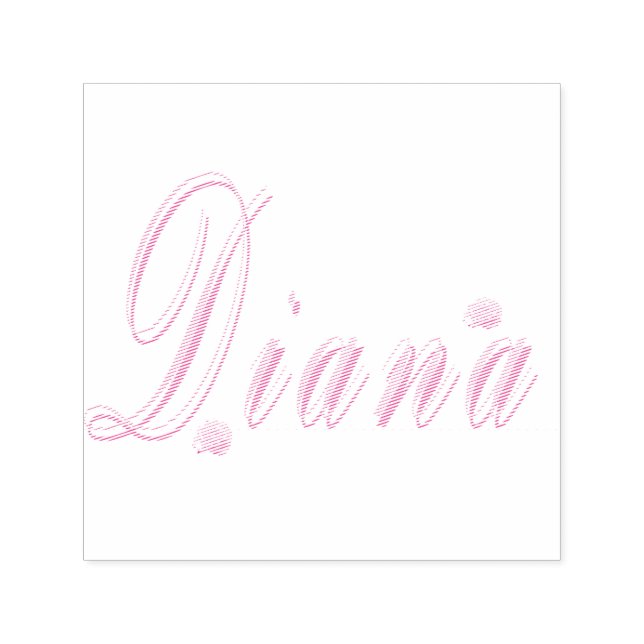 Tampon Auto-encreur Logo du nom de Diana, (Design)