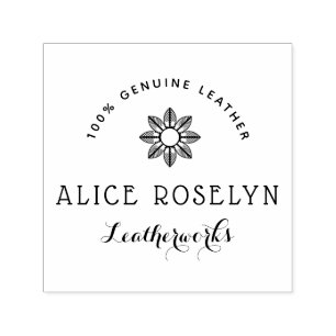 Tampon Auto-encreur logo personnalisé entreprise de leatherworks de sc