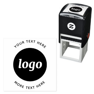 Tampon Auto-encreur Logo simple avec texte commercial
