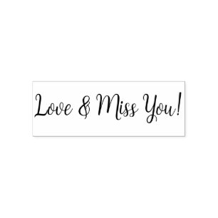 Tampon Auto-encreur Love & Miss You Self Inking Rubber Stamp