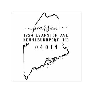 Tampon Auto-encreur Maine Adresse de retour Timbre auto-encrage