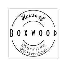 Maison de nom de famille avec cercles