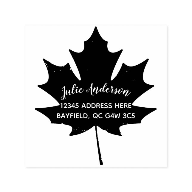 Tampon Auto-encreur Maple Leaf Adresse de retour canadienne (Design)