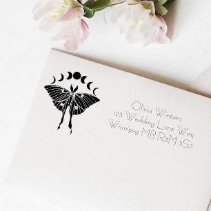 Tampon Auto-encreur Mariage Phases Luna Moth Moon