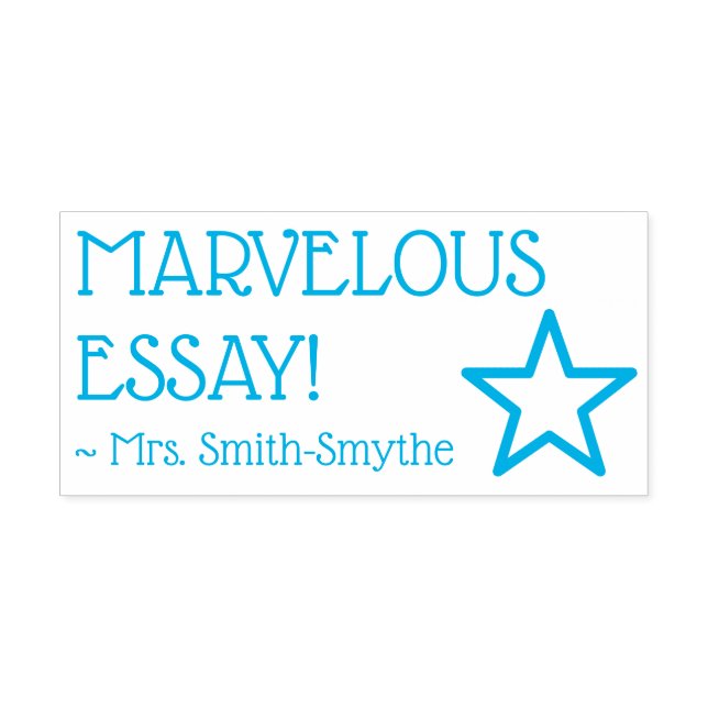 Tampon Auto-encreur "MARVELOUS ESSAY !" Timbre en caoutchouc de l'éduc (Design)