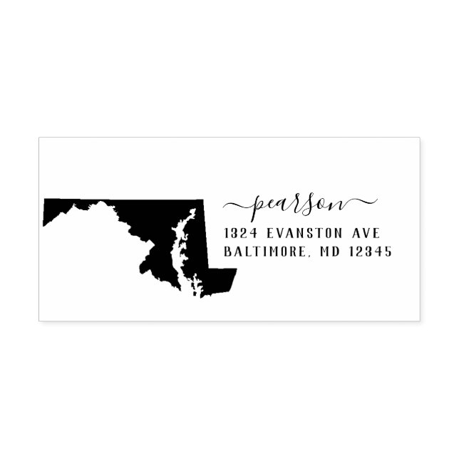 Tampon Auto-encreur Maryland Adresse de retour Timbre auto-allumage (Design)