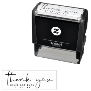 Tampon Auto-encreur Merci   Couple Mariage moderne