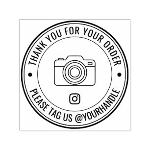 Tampon Auto-encreur Merci pour votre commande Instagram Tag