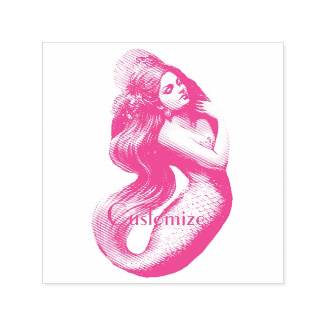 Tampon Auto-encreur Mermaid Beauté de Redhead Thunder_Cove (Design)