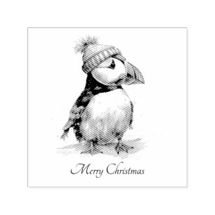 Tampon Auto-encreur Merry Puffin, personnalisé