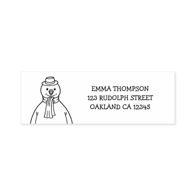 Tampon Auto-encreur Merry Snowman (Design)