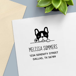 Tampon Auto-encreur Mignonne French Bulldog Pékin au-dessus Adresse