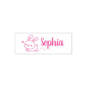 Tampon Auto-encreur Mignonne lapin lapin, Nom des filles