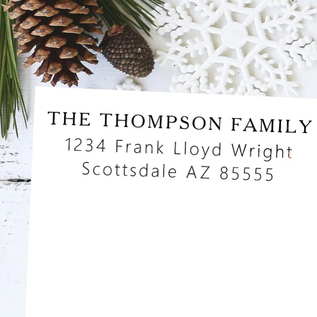 Tampon Auto-encreur Mini Élégant Noël Simple Adresse de retour (Créateur téléchargé)