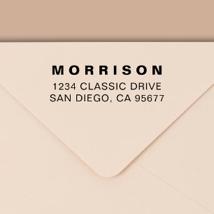 Tampon Auto-encreur Minimal de typographie moderne Adresse de retour