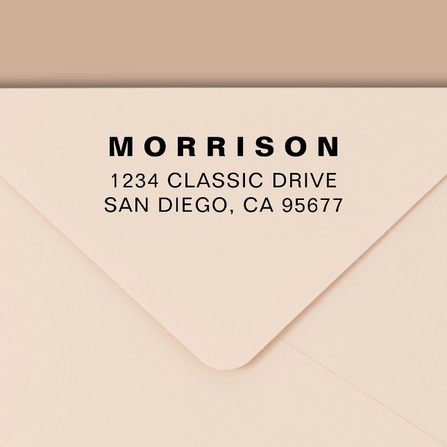 Tampon Auto-encreur Minimal de typographie moderne Adresse de retour (Créateur téléchargé)