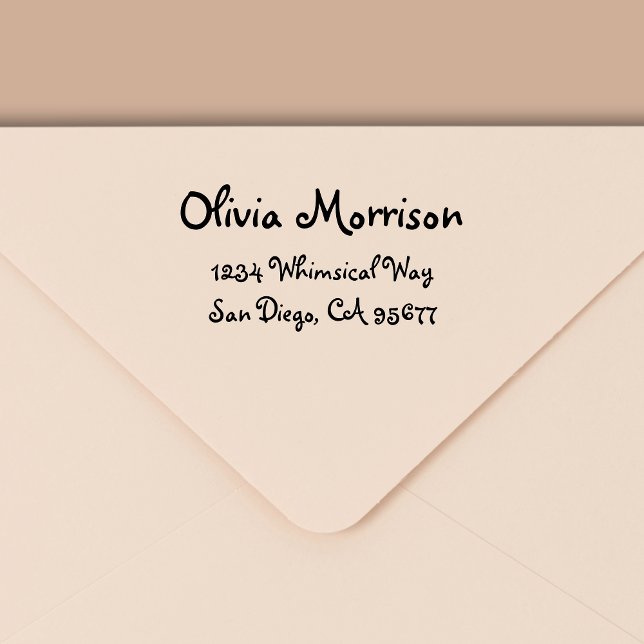 Tampon Auto-encreur Minimal de typographie moderne Adresse de retour (Créateur téléchargé)