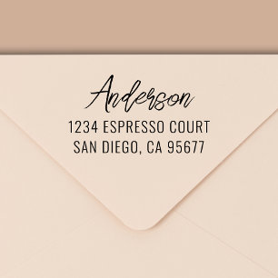 Tampon Auto-encreur Minimal de typographie moderne Adresse de retour