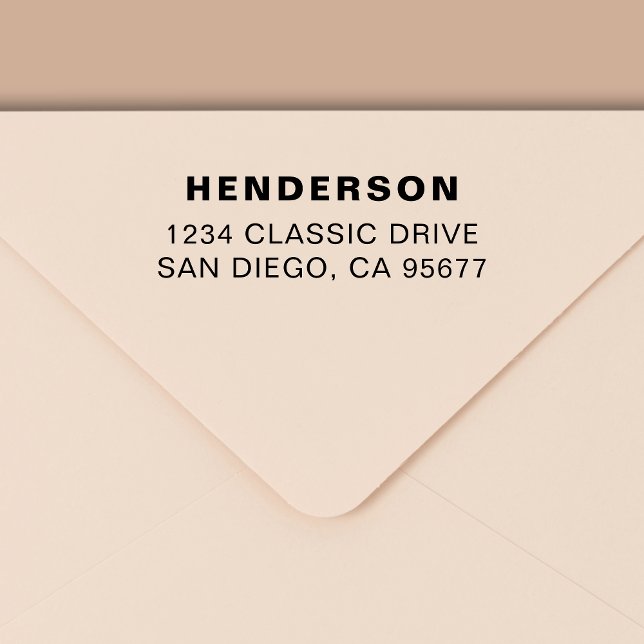 Tampon Auto-encreur Minimal de typographie moderne Adresse de retour (Créateur téléchargé)