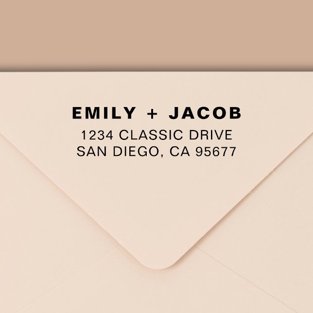 Tampon Auto-encreur Minimal de typographie moderne Adresse de retour (Créateur téléchargé)