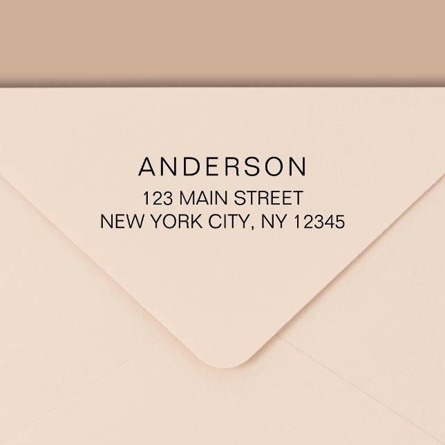 Tampon Auto-encreur Minimal de typographie moderne Adresse de retour (Créateur téléchargé)