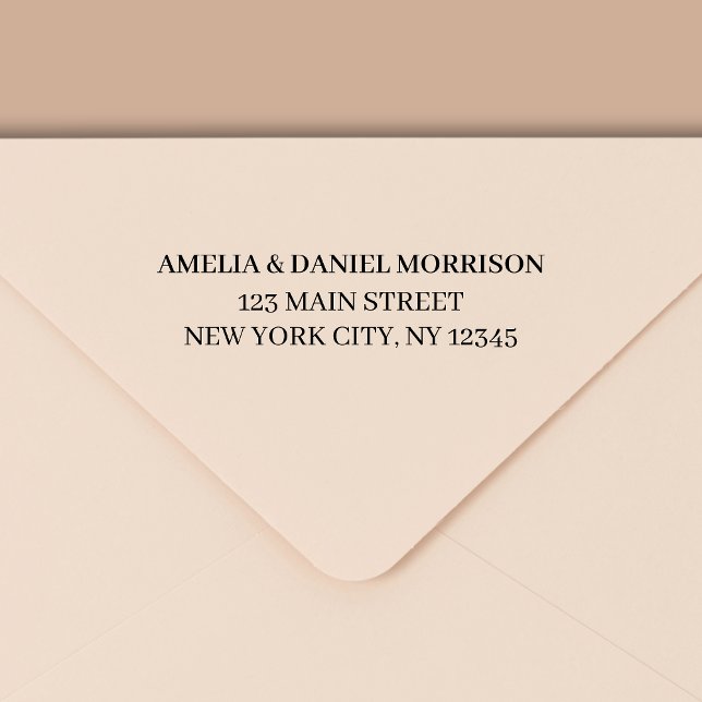 Tampon Auto-encreur Minimal de typographie moderne Adresse de retour (Créateur téléchargé)