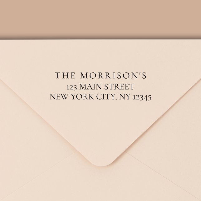 Tampon Auto-encreur Minimal de typographie moderne Adresse de retour (Créateur téléchargé)