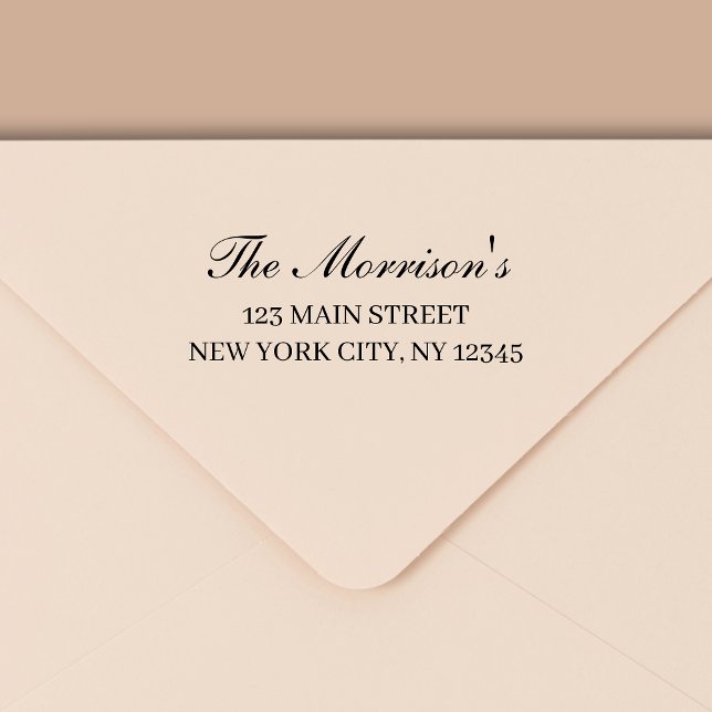 Tampon Auto-encreur Minimal de typographie moderne Adresse de retour (Créateur téléchargé)