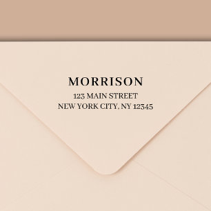 Tampon Auto-encreur Minimal de typographie moderne Adresse de retour