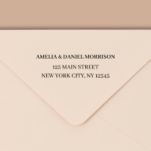 Tampon Auto-encreur Minimal de typographie moderne Adresse de retour