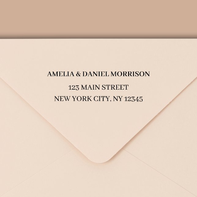 Tampon Auto-encreur Minimal de typographie moderne Adresse de retour (Créateur téléchargé)