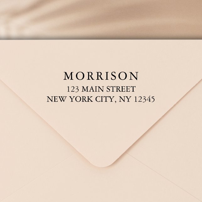 Tampon Auto-encreur Minimal de typographie moderne Adresse de retour (Créateur téléchargé)