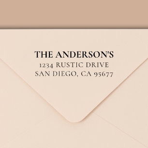 Tampon Auto-encreur Minimal de typographie moderne Adresse de retour