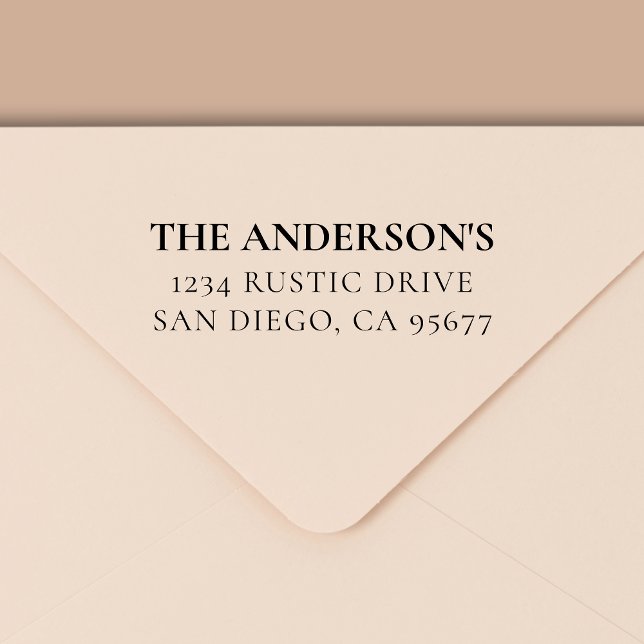 Tampon Auto-encreur Minimal de typographie moderne Adresse de retour (Créateur téléchargé)