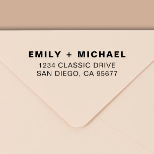 Tampon Auto-encreur Minimal de typographie moderne Adresse de retour