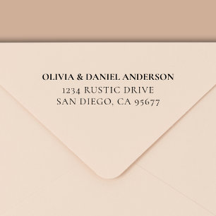 Tampon Auto-encreur Minimal de typographie moderne Adresse de retour