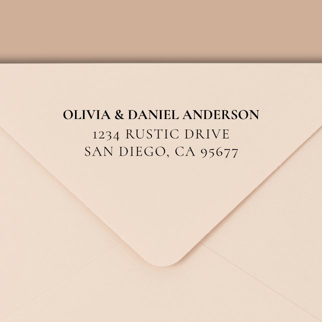 Tampon Auto-encreur Minimal de typographie moderne Adresse de retour (Créateur téléchargé)